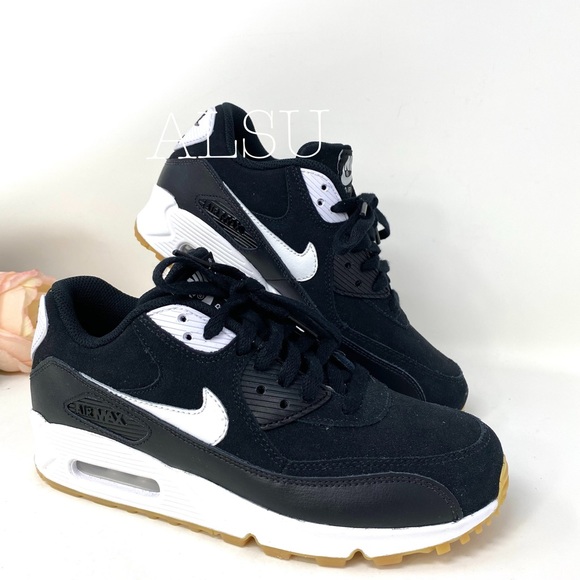 Nike Shoes - Nike Custom Air Max 90 Suede PRM Black White W